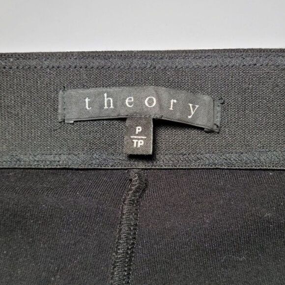 Theory Black Seamed Leggings Sz P - Picture 6 of 9